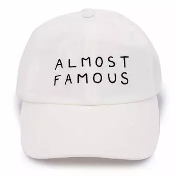 Регулируемая кепка унисекс белого цвета с вышивкой «Almost Famous» NASASEASONS