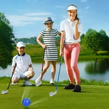 Регулируемая клюшка для гольфа, телескопическая режущая штанга, алюминиевый сплав, лево-правосторонняя клюшка для гольфа с прозрачной шкалой, гольф-оборудование S синий