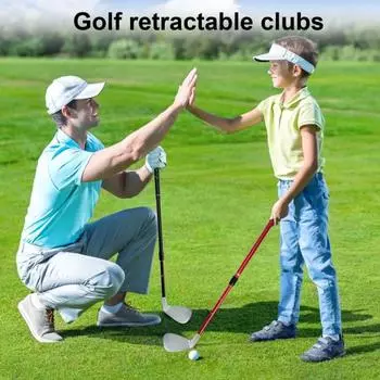 Регулируемая клюшка для гольфа Телескопическая режущая штанга из алюминиевого сплава Левая Правая Гольф S чёрный