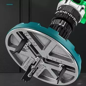 Регулируемая кольцевая пила-экстрактор для дерева, пластика, гипсокартона, деревообрабатывающий инструмент с центрирующим сверлом, универсальное сверло диаметром 1,7 -5