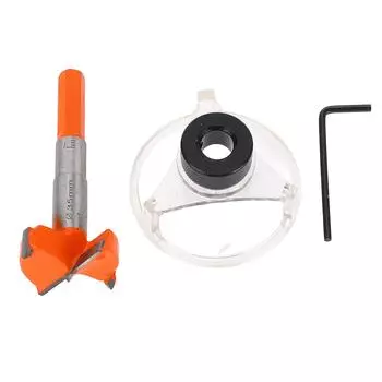 Регулируемая кольцевая пила с 3 канавками, регулируемый диаметр реза, фреза для отверстий в дереве с пылезащитным чехлом для дверцы шкафа