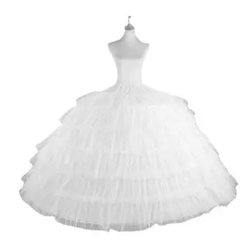 Регулируемая корзина из 6 нитей с 6 кругами, удлиненное платье с подкладкой, свадебное платье для выступлений, суета для выпускного вечера One Size