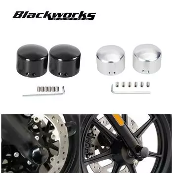 Регулируемая крышка болта гайки передней оси мотоцикла для Harley Sportster 883 1200 Dyna VRSCA V Rod 2002-2006 CVO Softail MP-1094 чёрный
