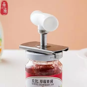Регулируемая крышка из нержавеющей стали, открывалка для бутылок, многофункциональный трудосберегающий кухонный гаджет, винт, открывашка для консервных банок, паста из бобов чили 1pcs белый