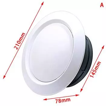 Регулируемая крышка вентиляции воздуха Круглый воздуховод Отверстие в стене потолка Вентиляционная решетка as the picture