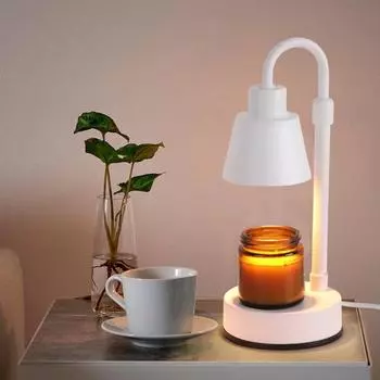 Регулируемая лампа для подогрева свечей с таймером, регулируемая яркость, быстрое рассеивание тепла, стабильная, безопасная вилка стандарта США, светильник с плавящимся воском US Plug чёрный