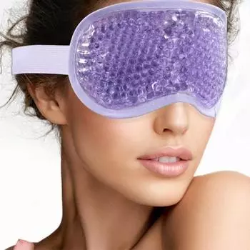 Регулируемая лента для снятия усталости, массажный чехол для глаз, горячая и холодная терапия, успокаивающий гель для сна, аксессуар для сна розовый