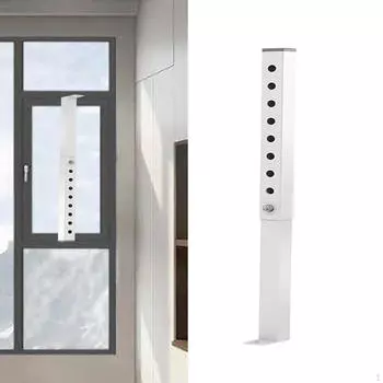 Регулируемая металлическая планка безопасности для раздвижных дверей, белая отделка 16.3in