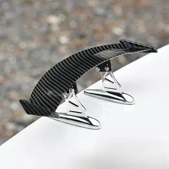 Регулируемая мини-наклейка на задний спойлер, вид под карбон, самоклеящаяся, установка без перфорации, универсальная посадка, тема Urban Auto carbon fiber