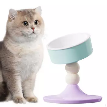 Регулируемая миска для кошек, миска для воды для котят и мелких домашних животных yellow red blue
