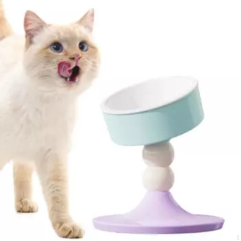 Регулируемая миска-кормушка для котят и мелких домашних животных yellow red blue