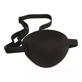 Регулируемая мягкая и удобная 3D повязка на один глаз, регулируемая на один глаз, для взрослых и детей S чёрный