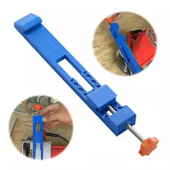 Регулируемая направляющая для основания режущего станка, зажим для направляющей дисковой пилы, направляющая для резки древесины для точной резки и фрезерования синий