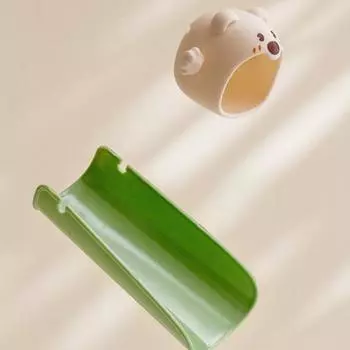 Регулируемая насадка, симпатичный удлинитель для крана, брызгозащищенный детский кран для мытья рук, игрушка для мытья рук зелёный