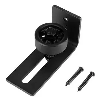 Регулируемая настенная роликовая направляющая из углеродистой стали, комплект направляющих для пола для нижней части фурнитуры двери амбара белый