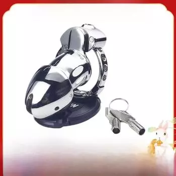Регулируемая невидимая мужская металлическая клетка верности и кольцо-фиксатор Male device