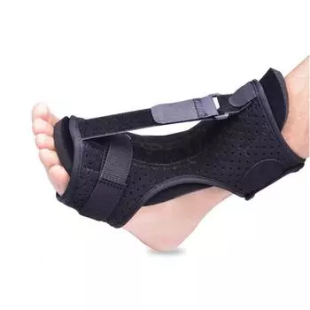 Регулируемая ночная шина для подошвенного фасциита, 1 шт., ортопедический бандаж, эластичная спинная ночная шина, инструмент для ухода за ногами чёрный