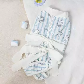 Регулируемая одежда для стерилизации кошек Ленты Костюм для восстановления кошек Физиологический костюм для стерилизации котят Собаки XL жёлтый