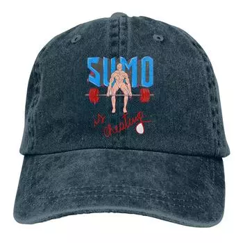 Регулируемая однотонная бейсболка Pheasyque s Sumo Is CHEATING Meme Washed Cotton Bodybuilding Ripped Muscle Training Hat Adjustable хаки