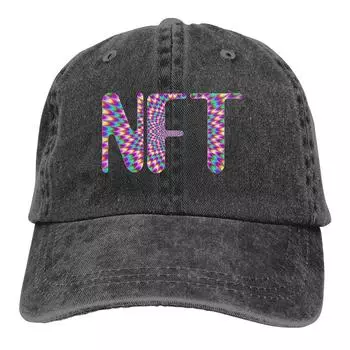 Регулируемая однотонная бейсболка Trippy NFT LUV от Artcestral NFT Artists Washed Cotton NFT CryptoPunk YABC Sports Woman Hat Adjustable темно-синий