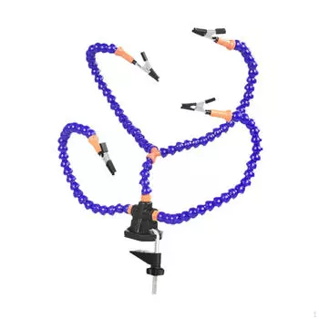 Регулируемая паяльная станция с надежным зажимом для точной работы чёрный