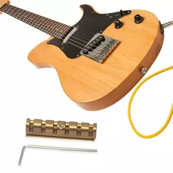 Регулируемая по высоте 6-струнная гитара, электрогитара, латунный роликовый гитарный порожек, раздельная регулировка, запасные части