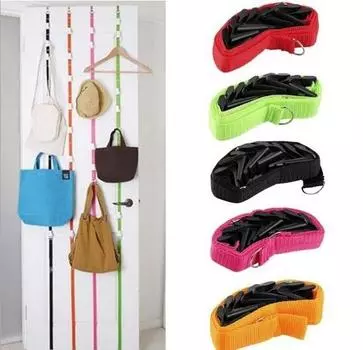 Регулируемая по высоте вешалка с крючками и кепкой для одежды после двери, регулируемая многоцелевая задняя дверь чёрный