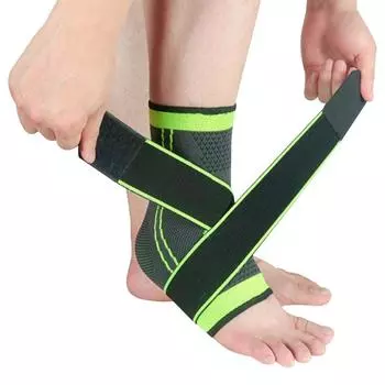 Регулируемая поддержка лодыжки, компрессионный бандаж для лодыжки, защита для бега, футбола, баскетбола, тренажерного зала, стабилизатор лодыжки, бандажный ремешок XL чёрный
