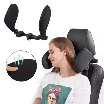 Регулируемая подголовник автомобиля, подголовник Road Pal, подушка для сна в дороге для детей и; Взрослые, поддержка головы и шеи, подходит только для подголовника автомобильного сиденья чёрный