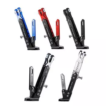 Регулируемая подножка для мотоцикла, кронштейн для боковой подставки, опора для парковочного костыля, аксессуары для пит-байка и мотоцикла чёрный