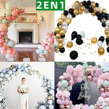 Регулируемая подставка для арки из воздушных шаров с основанием, заполняемым водой, для украшения свадьбы, дня рождения, вечеринки в честь рождения ребенка 1set