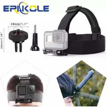 Регулируемая подставка для камеры с креплением на голову для GoPro Insta360, аксессуар для обзора от первого лица, повязка на голову для съемки на велосипеде