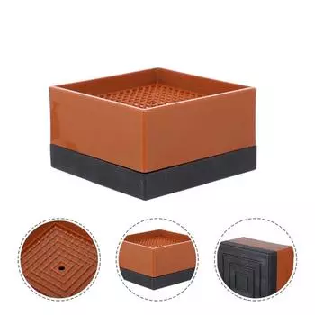 Регулируемая подставка для ног для мебели Подъемники для столов Противоскользящая подставка для мебели для кровати Амортизация Поддержка стула в форме шоколада коричневый