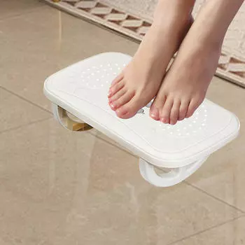 Регулируемая подставка для ног для удобства работы за столом белый