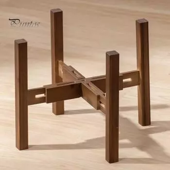 Регулируемая подставка для растений. Подставки для растений для горшков диаметром 8-12 дюймов. Стабильный держатель для растений. Деревянный комнатный держатель для цветов. эбеновый