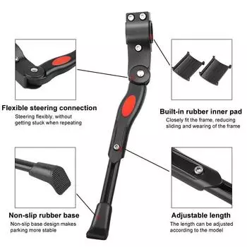 Регулируемая подставка для велосипеда, парковочная стойка, боковая опора для велосипеда, детали для горного велосипеда 22/24/26 дюймов белый