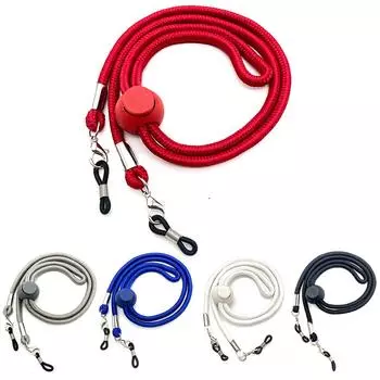 Регулируемая полиэстеровая подвеска для масок для лица, веревка, портативный удлинитель, защита от потери, держатель для маски для лица, для взрослых, мужчин и детей чёрный