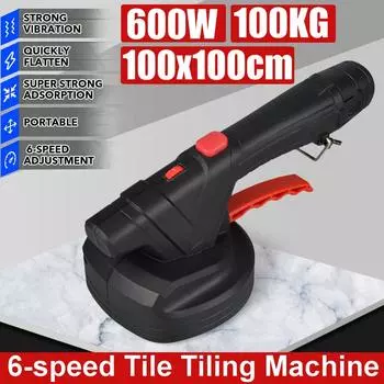 Регулируемая портативная электрическая машина для укладки плитки, 600 Вт, 100 кг, вибратор для плитки, присоска, автоматический электроинструмент для выравнивания пола 1*Battery