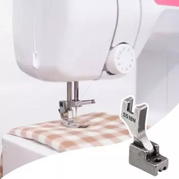 Регулируемая прижимная лапка для потайной молнии, прочная, металлическая, универсальная, направляющая для швейной машины, прижимная лапка, аксессуары для швейных машин