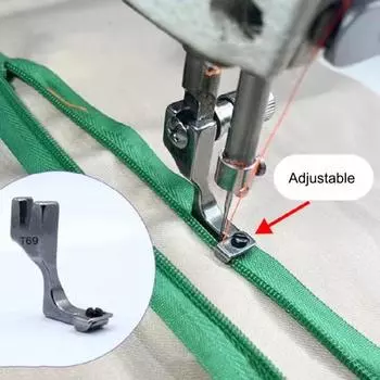 Регулируемая прижимная лапка с потайной молнией, сменный аксессуар для швейной машины T69