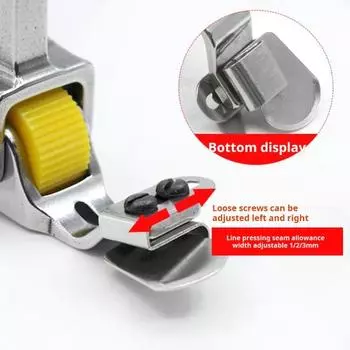 Регулируемая прижимная лапка Yousheng для шитья, роликовая прижимная лапка для подгибки, роликовая прижимная лапка для швейной машины для домашнего и промышленного использования зелёный