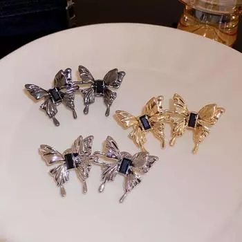 Регулируемая пуговица-бабочка, фиксированные затягивающиеся штифты, пряжка на талии для брюк, не требующая шитья, инструмент для закрытия талии чёрный