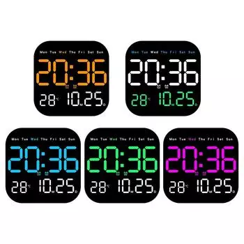 Регулируемая яркость светодиодные настенные часы настенные часы обратный отсчет дата Three colors