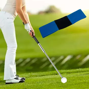 Регулируемая разминочная палка для тренировки ударов по гольфу для начинающих и продвинутых игроков Blue Trainer Strap