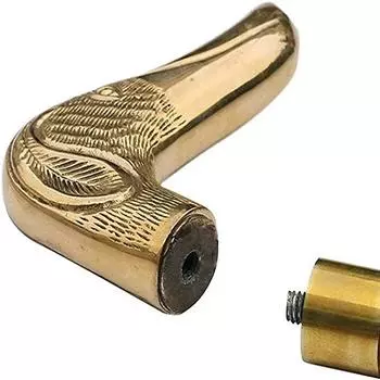 Регулируемая ручка для немецкой собаки для ходьбы унисекс с латунной ручкой для головы для ходьбы