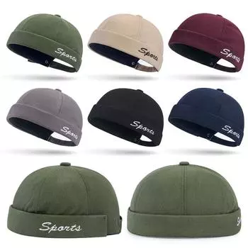 Регулируемая шапка-бини, однотонная бейсболка, повседневная солнцезащитная шляпа для женщин тёмно-синий