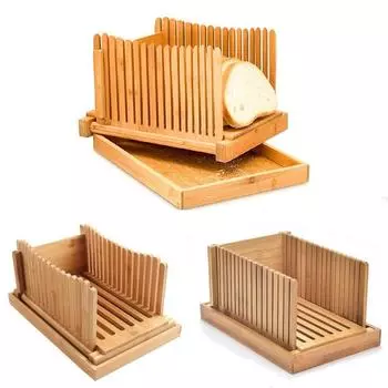 Регулируемая ширина нарезки бамбуковая разделочная доска складная разделочная доска для бубликов Style 1