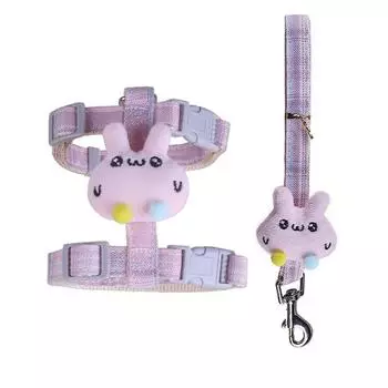 Регулируемая шлейка для кошки с поводком, дышащий жилет, защита от побега, нагрудный ремень для котенка, легкий контроль, принадлежности для домашних кошек, регулируемый ошейник S(1.5-4kg)