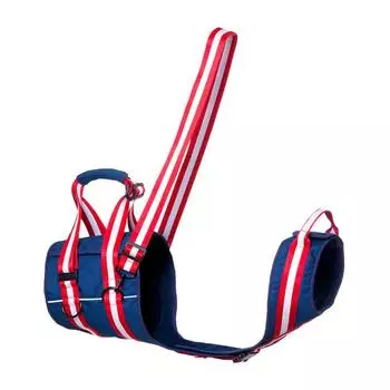 Регулируемая шлейка для подъема собаки с мягкой подкладкой, шлейка для домашних животных, задние лапы, помогает поднимать собаку, переноску для переноски L синий