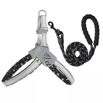 Регулируемая шлейка для собак, светоотражающий защитный ошейник для дрессировки собак, поводок для прогулок, ошейник для французского бульдога, аксессуары для домашних собак XL